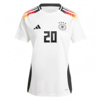 Camisa de Futebol Alemanha Benjamin Henrichs #20 Equipamento Principal Mulheres Europeu 2024 Manga Curta